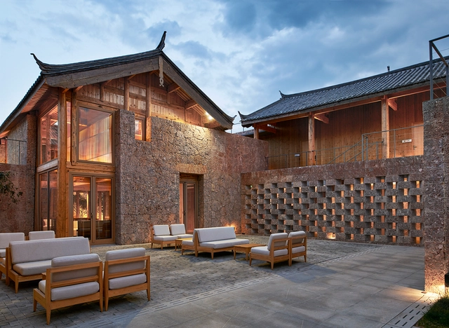 Tsingpu Baisha Retreat / Tsutsumi & Associates - Renovation, Courtyard, Facade, Door, Bench