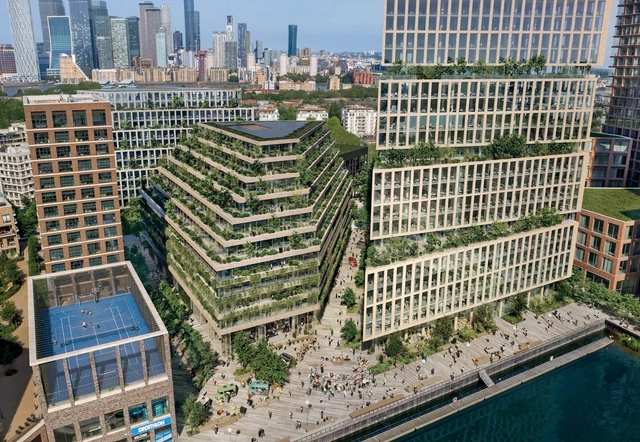 HWKN and BIG Design Commercial District at Canada Water Dockside, London - Featured Image