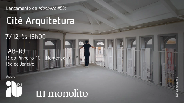Lançamento da Monolito #53: Cité Arquitetura no Rio de Janeiro - Imagem de Destaque