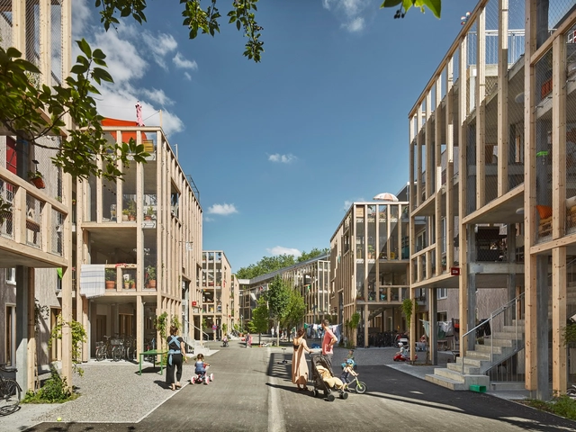 Huebergass 和伯尔尼区公园住宅 / GWJ Architektur + ORT AG für Landschaftsarchitektur + Soziale Plastik - 集合住宅